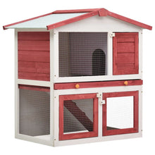 Load image into Gallery viewer, Solid Pinewood Outdoor Rabbit Hutch 3-Door Bunny Pet House Multi Colors
