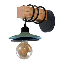 Load image into Gallery viewer, LED Wood Indoor Wall Light Clear Metal Lantern Wall Lamp UK Kit
