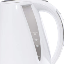 Load image into Gallery viewer, Daewoo Balmoral 1.6L Plastic Kettle (220-240V/50-60Hz/2520-3000W) with Removable &amp; Washable Limescale Filter and 360 Rotation Base, Locking Lid with Auto &amp; Manual Switch Off and LED Indicator - White
