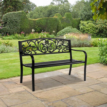 Load image into Gallery viewer, 50" Iron Outdoor Courtyard Decoration Park Leisure Bench

