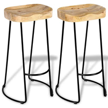 Load image into Gallery viewer, Bar Stools 2 pcs Solid Mango Wood
