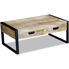 Load image into Gallery viewer, Coffee Table with 2 Drawers Solid Mango Wood 100x60x40 cm
