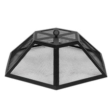 Load image into Gallery viewer, 24&quot; Hexagonal Shaped Iron Brazier Wood Burning Fire Pit Decoration for Backyard Poolside
