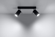 Load image into Gallery viewer, Ceiling Lamp RING 2 Black Rotating Tube Modern Loft Design GU10
