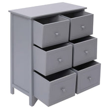 Load image into Gallery viewer, Chic Wooden Side Cabinet with 6 Drawers Paulownia Wood 60x30x75 cm
