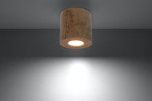 Load image into Gallery viewer, Ceiling lamp ORBIS Natural Wood Round Tube Boho Design GU10
