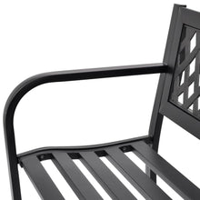 Load image into Gallery viewer, Garden Bench 118 cm Steel Black
