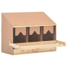 Load image into Gallery viewer, Solid Pine Wood Chicken Laying Nest 3 Compartments Box Multi Sizes
