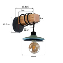 Load image into Gallery viewer, LED Wood Indoor Wall Light Clear Metal Lantern Wall Lamp UK Kit
