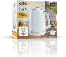 Load image into Gallery viewer, Daewoo Hive 1.7L 3KW Textured Kettle Glossy White
