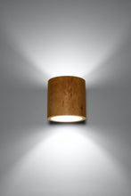 Load image into Gallery viewer, Wall Lamp ORBIS Up/Down Natural Wood Round Tube Boho Design LED G9
