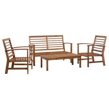 Load image into Gallery viewer, 4 Piece Garden Lounge Set Solid Acacia Wood
