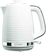 Load image into Gallery viewer, Daewoo Hive 1.7L 3KW Textured Kettle Glossy White
