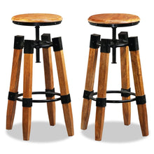 Load image into Gallery viewer, Bar Stools 2 pcs Solid Mango Wood
