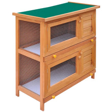 Load image into Gallery viewer, Outdoor Rabbit Hutch 4-Door Wood Animal Cage Living House Multi Colors
