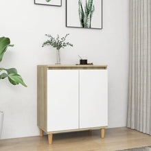 Load image into Gallery viewer, Sideboard with Solid Wood Legs Chipboard Storage Cabinet Multi Colors
