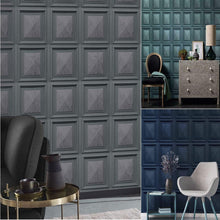 Load image into Gallery viewer, Erismann Marble Wood Panel Wooden Frame 3D Effect Wallpaper Textured Non Woven
