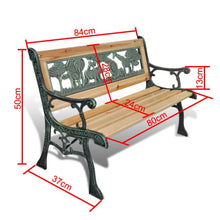 Load image into Gallery viewer, Children Garden Bench 84 cm Wood

