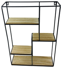 Load image into Gallery viewer, Wood &amp; Wire Multi Shelf Display Unit
