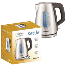 Load image into Gallery viewer, Infapower 3000W Rapid Boil 1.8L Cordless Kettle X504– Stainless Steel
