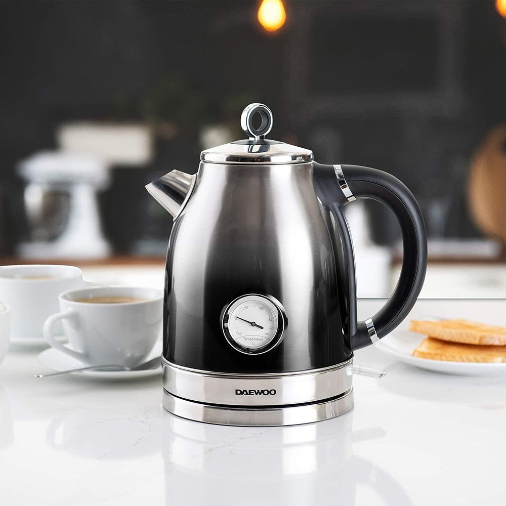 Daewoo Callisto Temperature Dial 1.7L Kettle, Removable & Washable Limescale Filter, Manual Lid Opening, Auto/Manual Switch Off Options, Fully Rotational Base, Concealed Heating Element - Ombre Effect