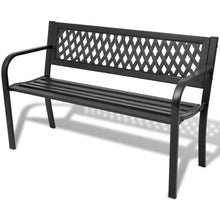 Load image into Gallery viewer, Garden Bench 118 cm Steel Black
