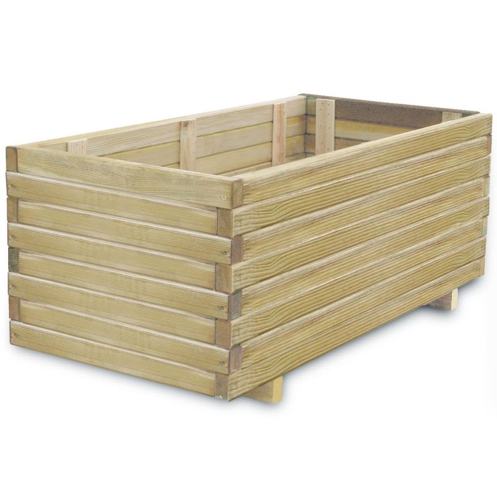 Raised Bed 100x50x40 cm Wood Rectangular