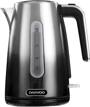 Load image into Gallery viewer, Daewoo Callisto Mirror Finish 1.7L Kettle, Removable &amp; Washable Limescale Filter, Manual Lid Opening, Auto/Manual Switch Off Options, Fully Rotational Base, Concealed Heating Element- Ombre Effect
