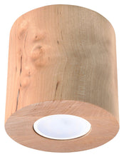 Load image into Gallery viewer, Ceiling lamp ORBIS Natural Wood Round Tube Boho Design GU10
