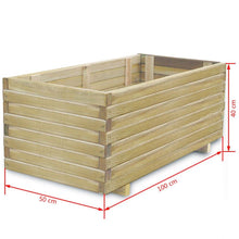 Load image into Gallery viewer, Raised Bed 100x50x40 cm Wood Rectangular
