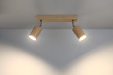 Load image into Gallery viewer, Ceiling lamp BERGE 2 Wood Modern Boho Design LED GU10
