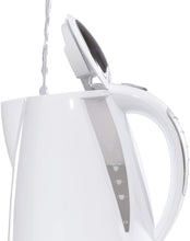 Load image into Gallery viewer, Daewoo Balmoral 1.6L Plastic Kettle (220-240V/50-60Hz/2520-3000W) with Removable &amp; Washable Limescale Filter and 360 Rotation Base, Locking Lid with Auto &amp; Manual Switch Off and LED Indicator - White
