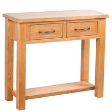 Load image into Gallery viewer, Console Table with 2 Drawers 83x30x73 cm Solid Oak Wood
