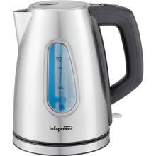 Load image into Gallery viewer, Infapower 3000W Rapid Boil 1.8L Cordless Kettle X504– Stainless Steel
