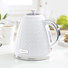 Load image into Gallery viewer, Daewoo Argyle White Kettle &amp; 2 Slice Toaster Combo
