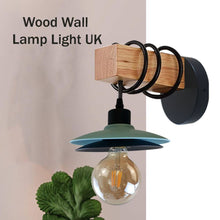 Load image into Gallery viewer, LED Wood Indoor Wall Light Clear Metal Lantern Wall Lamp UK Kit
