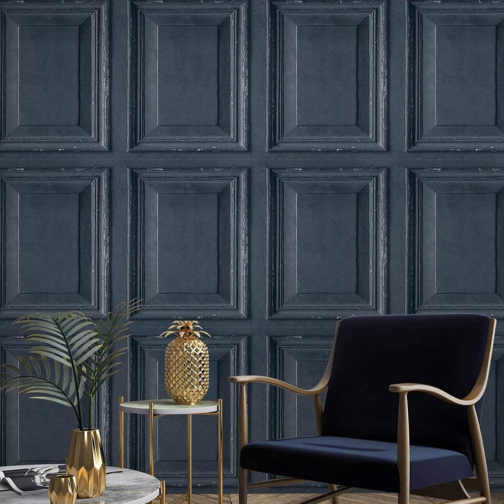 Grandeco Life Wood Panels Wallpaper Feature Vinyl Distressed Wooden Panelling