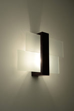 Load image into Gallery viewer, Wall Lamp FENIKS 1 Wenge Wood/Glass Lamp Modern Loft LED E27
