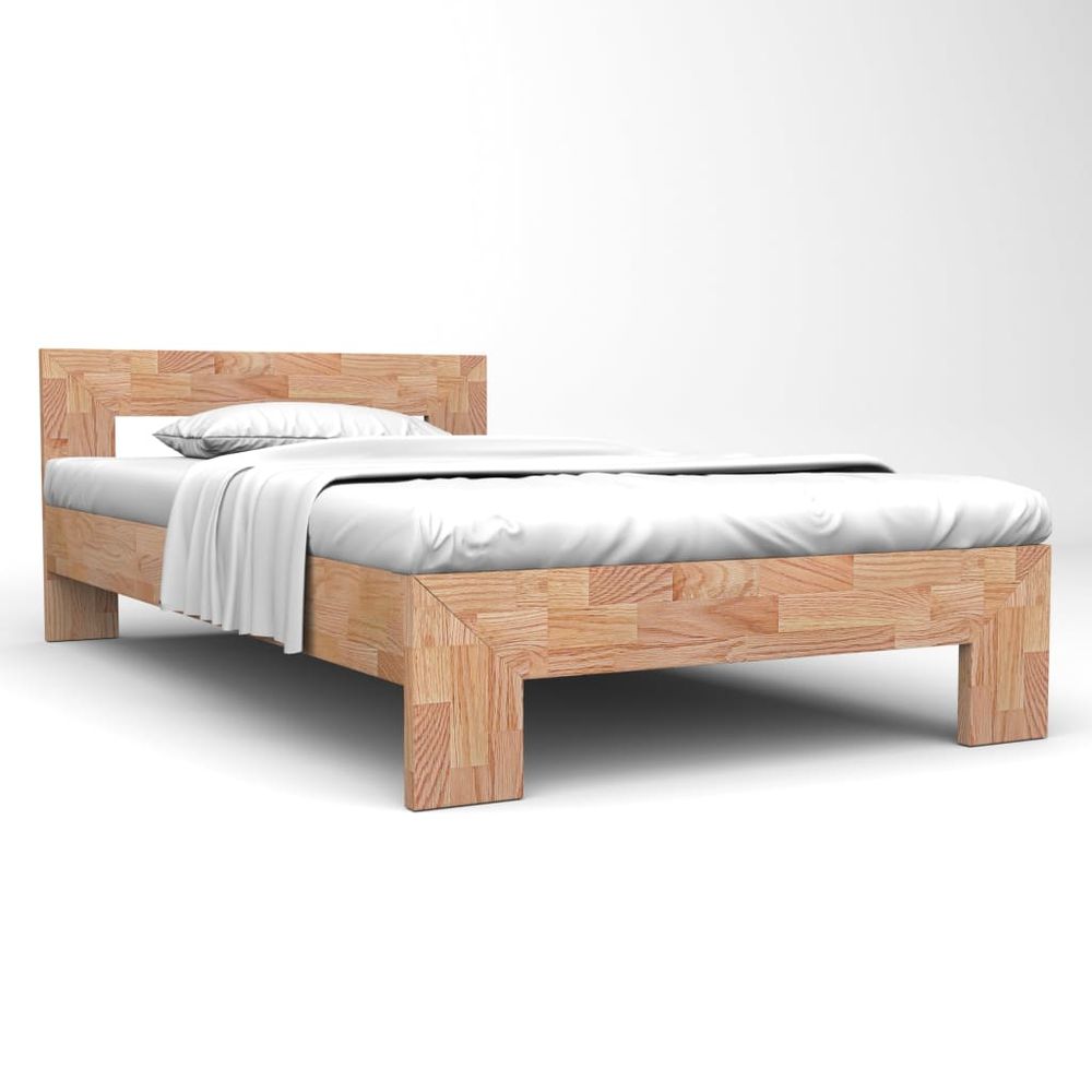 Lacquered Bed Frame Solid Oak Wood