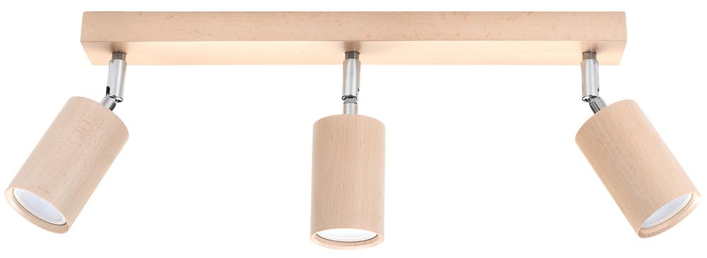 Ceiling lamp BERGE 3 Wood Modern Boho Design LED GU10