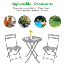 Load image into Gallery viewer, Folding Bistro Dining Table and Chairs Set 2, Folding Dining Table and Chairs with Premium Steel, Dining Room Furniture Set for Outdoor Garden Yard Porch Poolside Lawn Balcony
