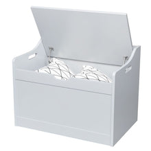 Load image into Gallery viewer, Storage Chest, Entryway Bench with 2 Safety Hinges, Wooden Toy Box, Gray
