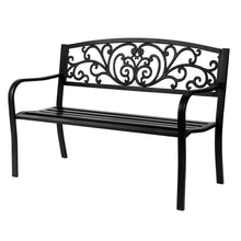 Load image into Gallery viewer, 50" Iron Outdoor Courtyard Decoration Park Leisure Bench

