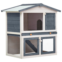 Load image into Gallery viewer, Solid Pinewood Outdoor Rabbit Hutch 3-Door Bunny Pet House Multi Colors
