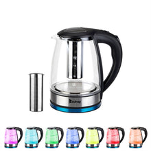 Load image into Gallery viewer, ZOKOP HD-1861-A 220V 2200W 1.8L Electric Glass Kettle UK Plug
