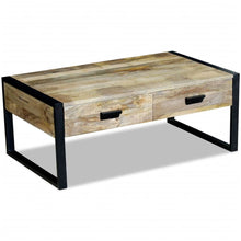 Load image into Gallery viewer, Coffee Table with 2 Drawers Solid Mango Wood 100x60x40 cm
