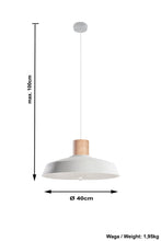 Load image into Gallery viewer, Modern Pendant lamp AFRA Concrete/Wood Loft Design LED E27
