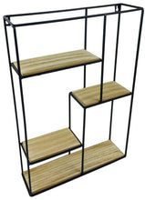 Load image into Gallery viewer, Wood &amp; Wire Multi Shelf Display Unit
