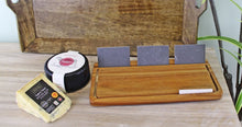 Load image into Gallery viewer, Acacia Wood Cheese Board With Slate Name Plaques
