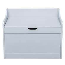 Load image into Gallery viewer, Storage Chest, Entryway Bench with 2 Safety Hinges, Wooden Toy Box, Gray
